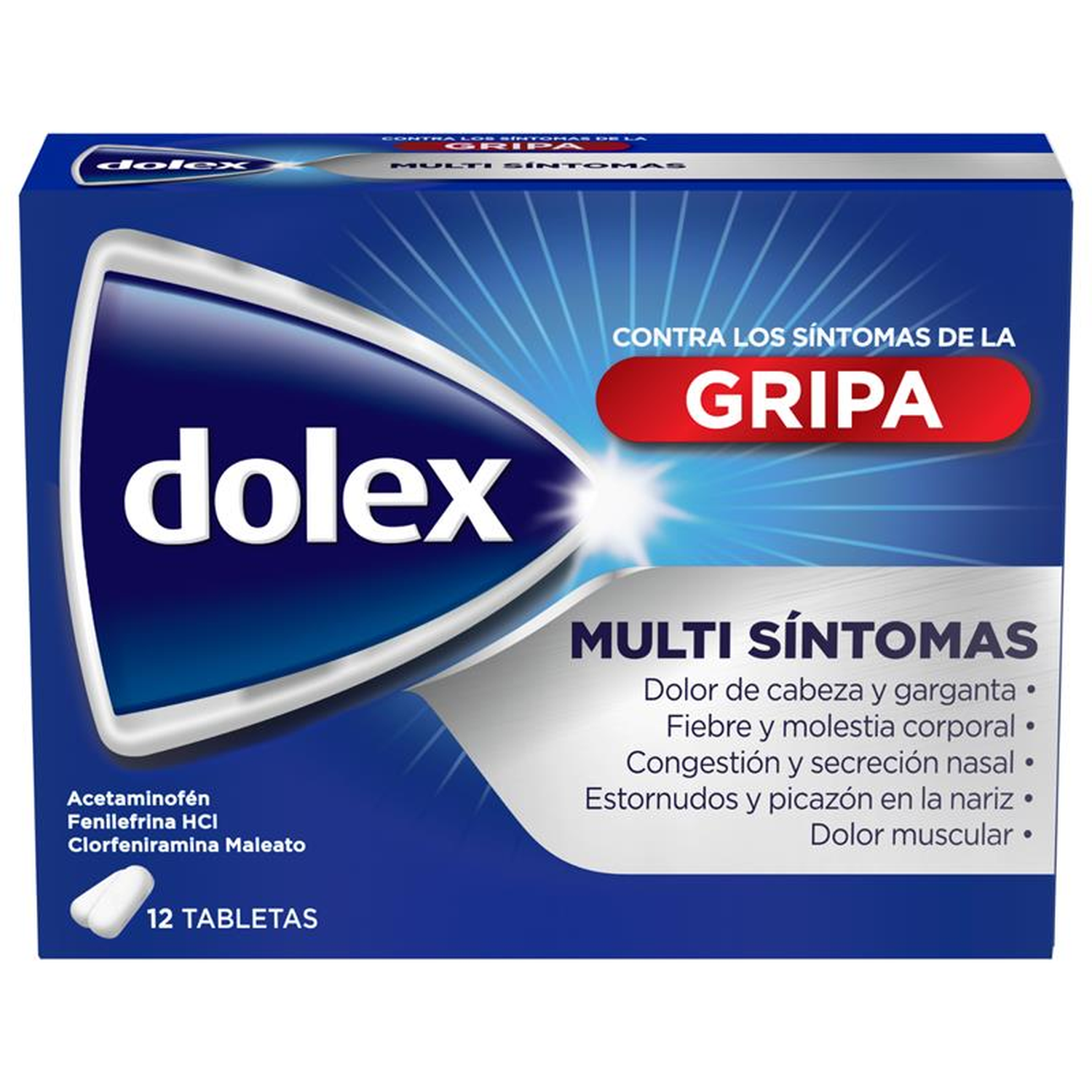 7451079001543 Dolex Gripa 12 Tabs - Image 1