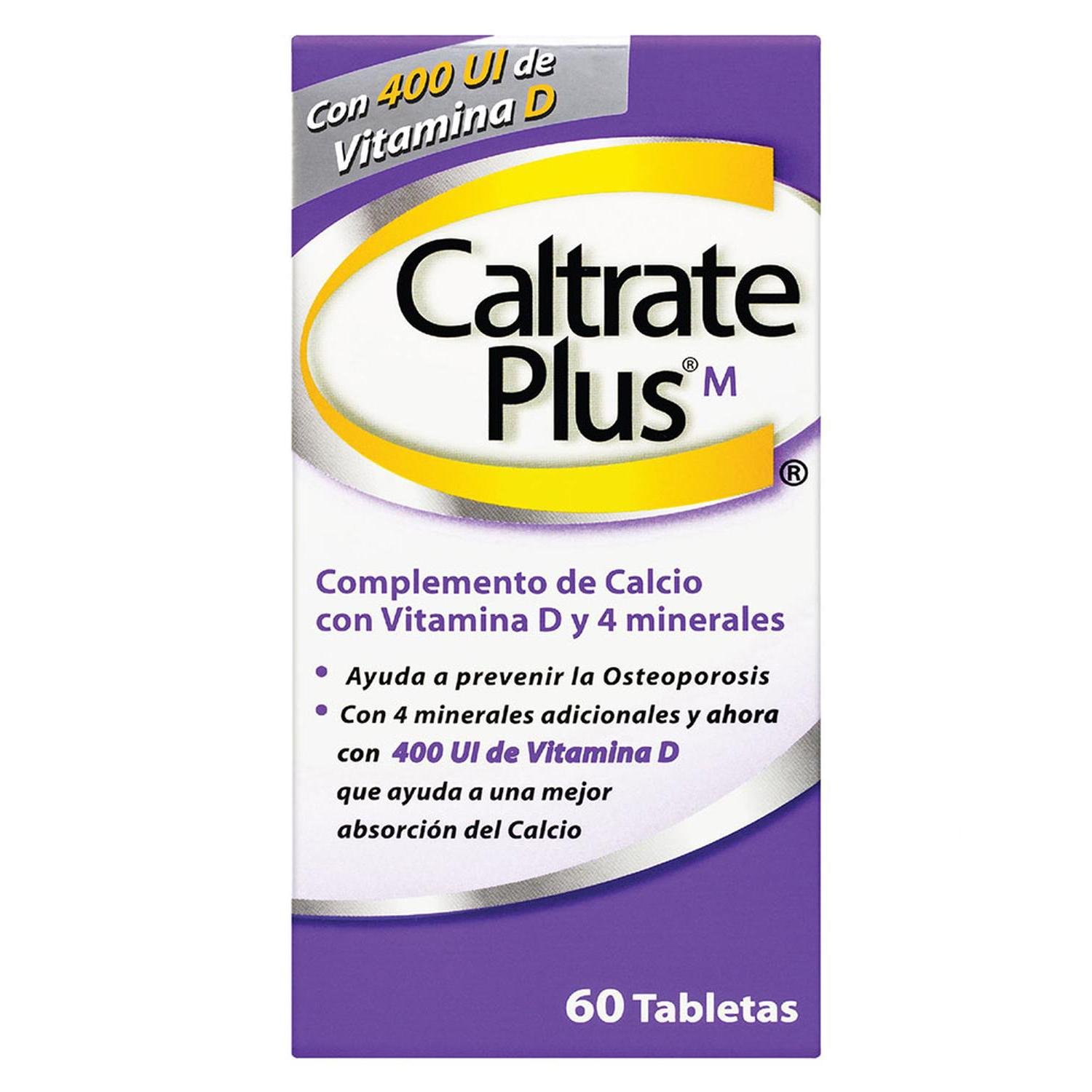 65772334 Caltrate Plus M Calcio, Vitamina D y Minerales 60 Tabs - Image 1
