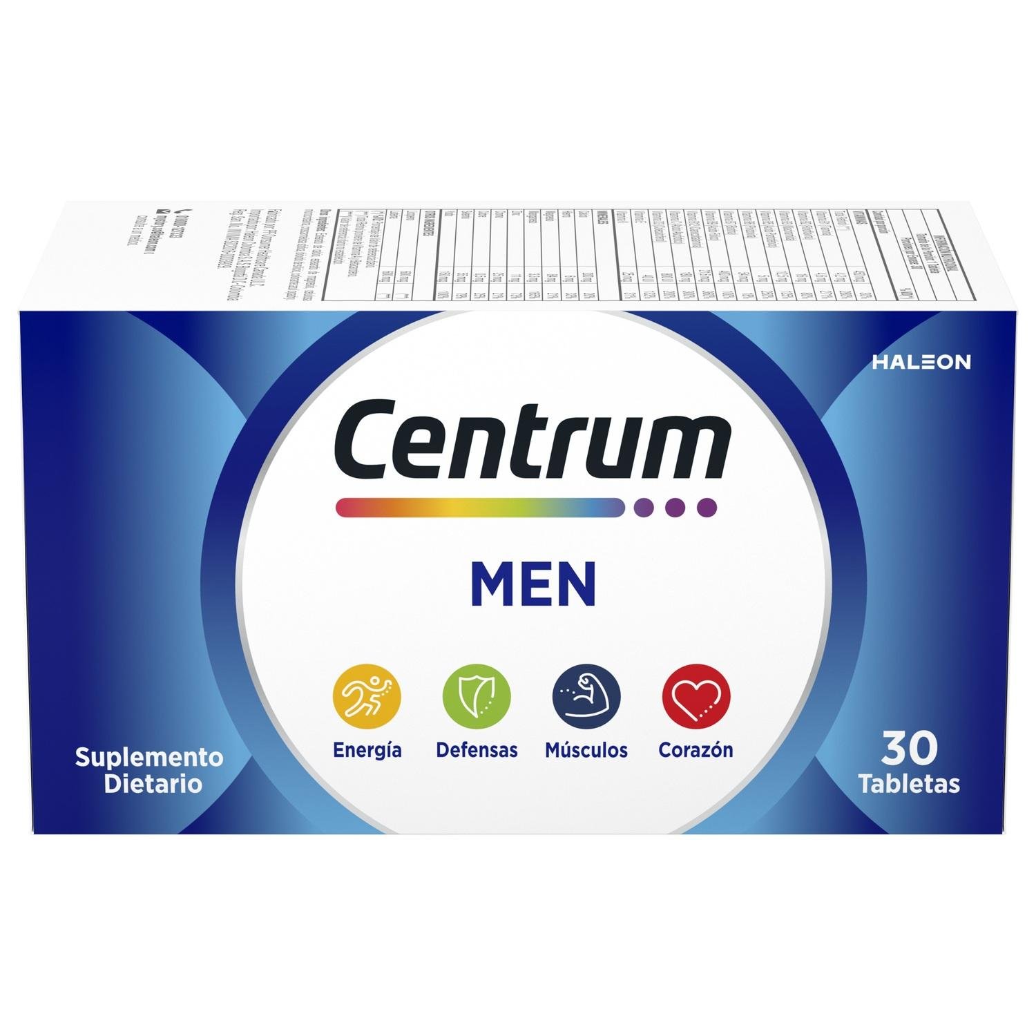 68816038 Centrum Hombre Multivitamínico x30 Comprimidos - Image 1
