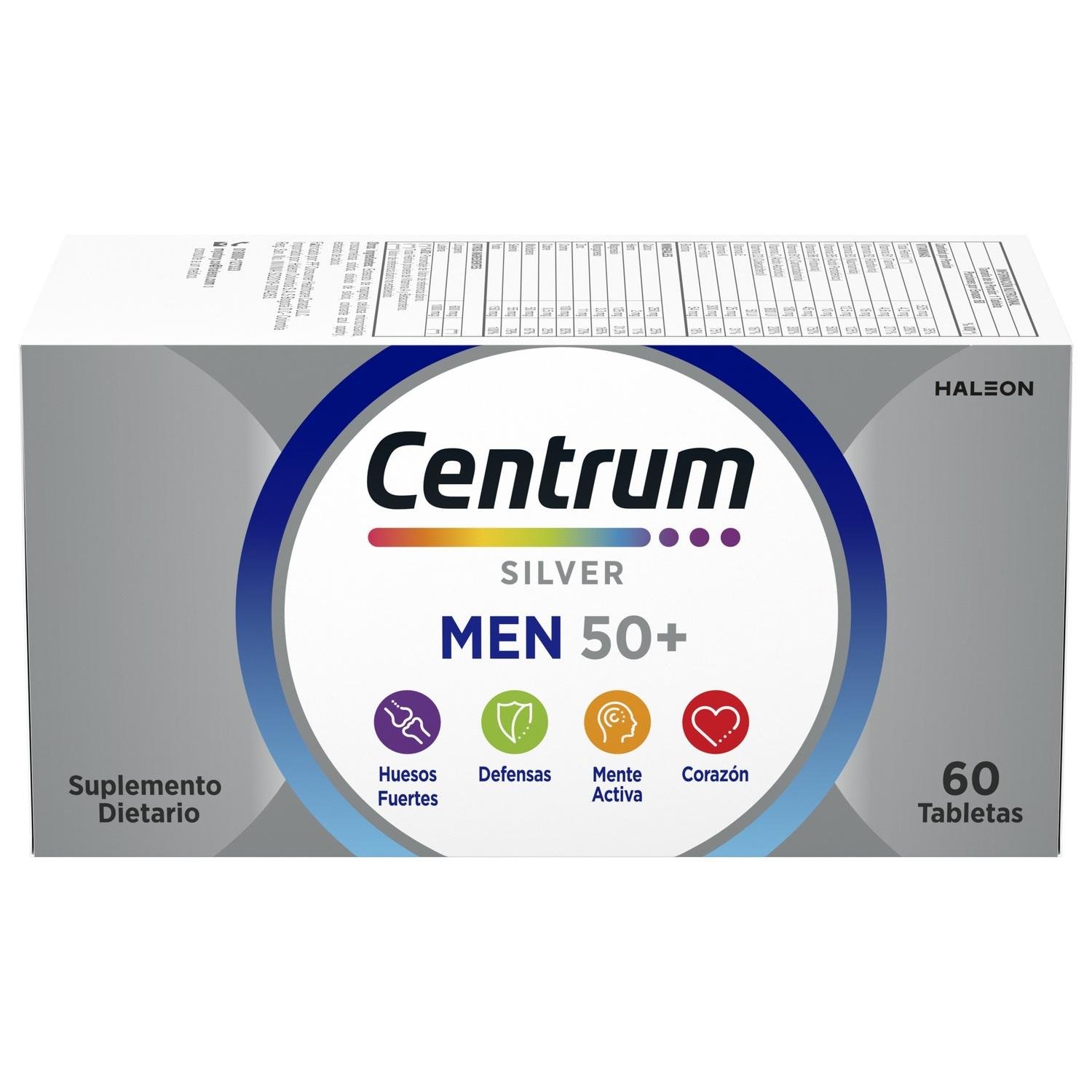 68816037 Centrum Hombre Silver 50+ Multivitamínico x60 Comprimidos - Image 1