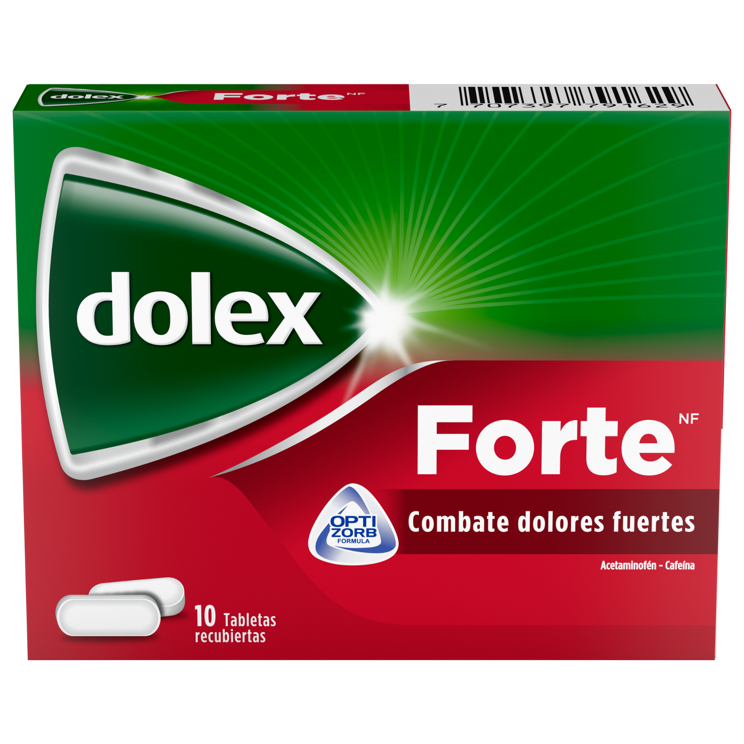 68775334 Dolex Forte Acetaminofen 500mg x10 Tabletas - Image 1